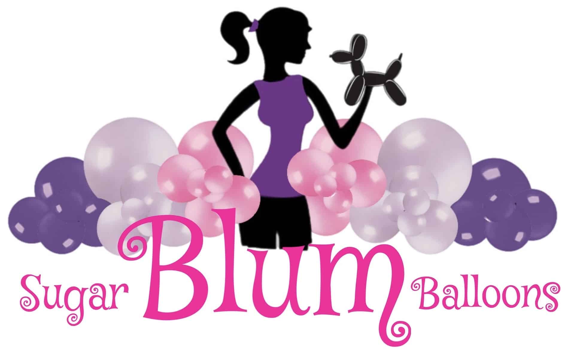 Balloon art logo with silhouette